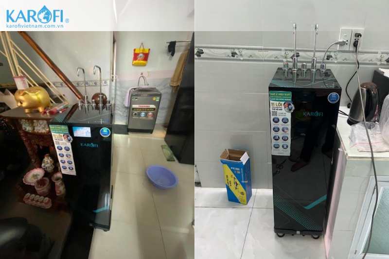 Hình ảnh thực tế máy lọc nước nóng lạnh Karofi KAD-M68