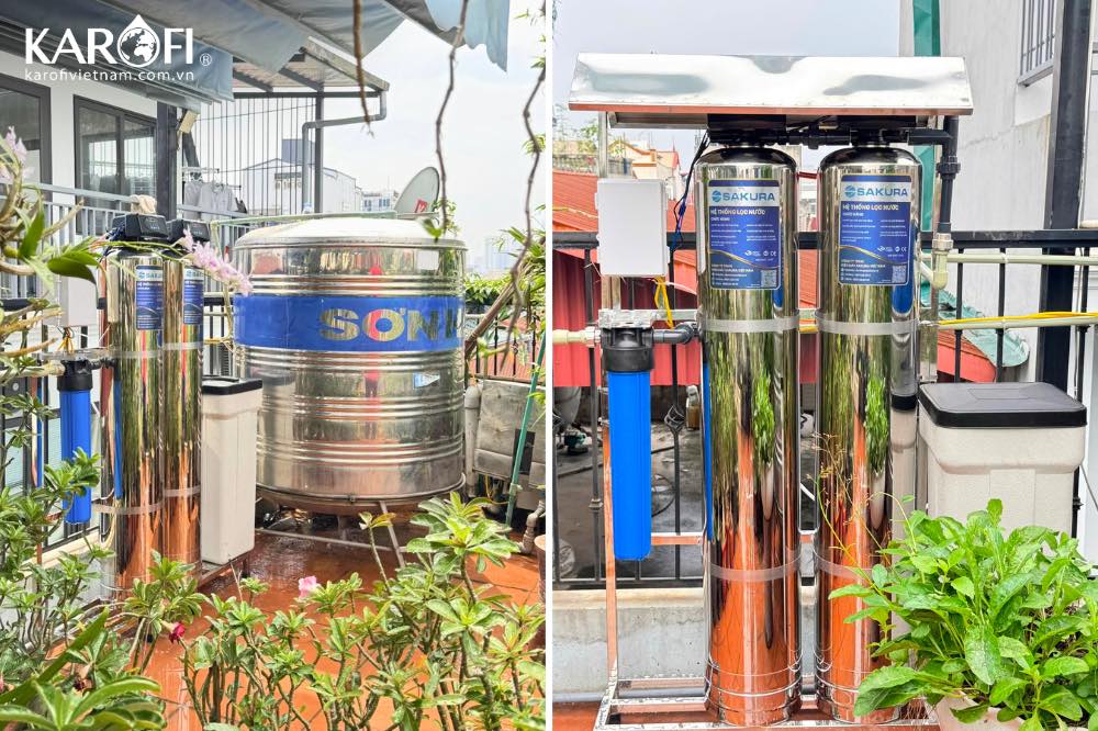 Lắp đặt thực tế lọc nước sinh hoạt SKT212I