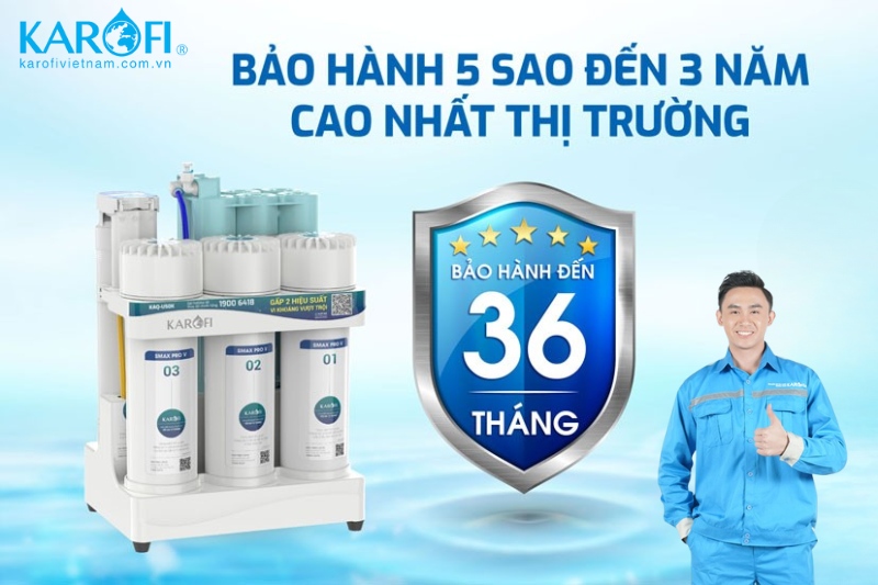  KAQ-U50K Pro được hỗ trợ chế độ bảo hành lên tới 36 tháng