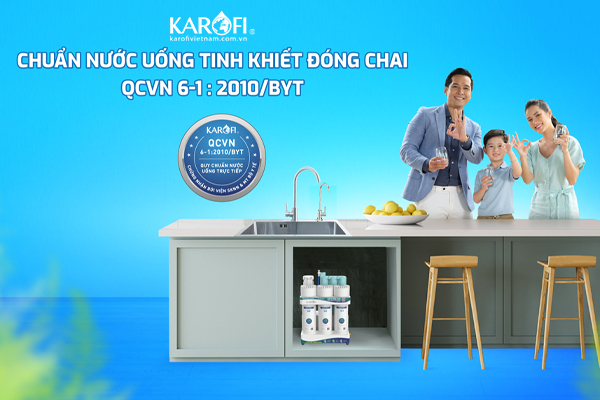  nước sau lọc của KAQ-U95 Pro đạt tiêu chuẩn nước uống tinh khiết