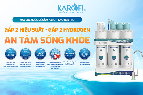 Máy lọc nước RO Karofi KAQ-U95 Pro