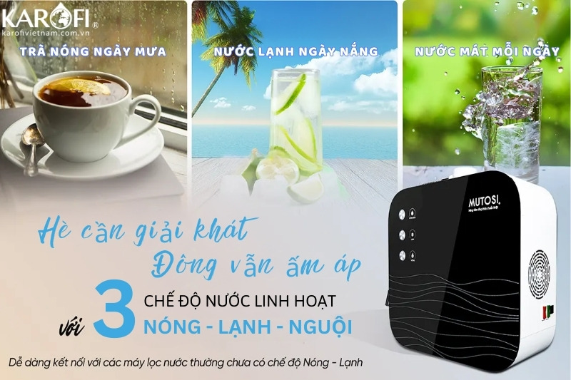 Mutosi MD-188H tích hợp 3 chế độ nước tiện lợi