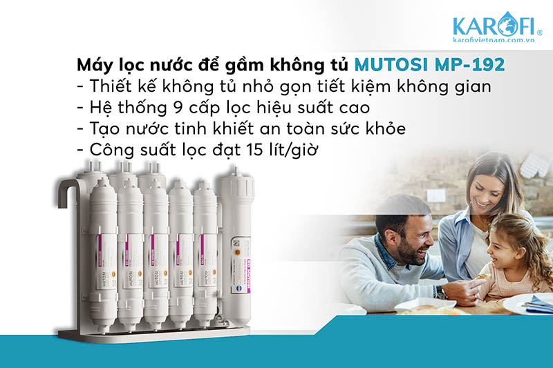  Máy lọc nước Mutosi MP-192 chất lượng cao, thiết kế nhỏ gọn