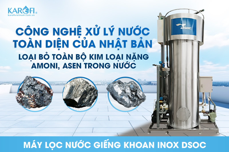 Bộ lọc nước giếng khoan Inox công suất 5m3 áp dụng công nghệ tiên tiến từ Nhật Bản