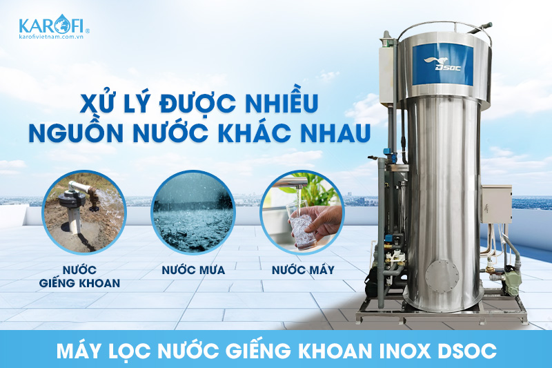 Bộ lọc nước giếng khoan công suất 15m3 xử lý đa dạng nguồn nước