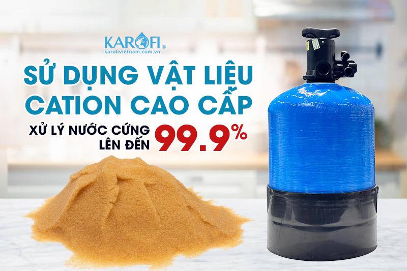 Máy lọc nước xử lý Canxi Sakura S1015 sử dụng vật liệu lọc Cation cao cấp