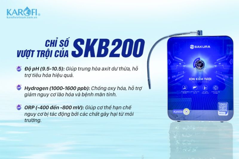 SKB200 với những chỉ số vượt trội giúp chăm sóc sức khỏe toàn diện và hiệu quả