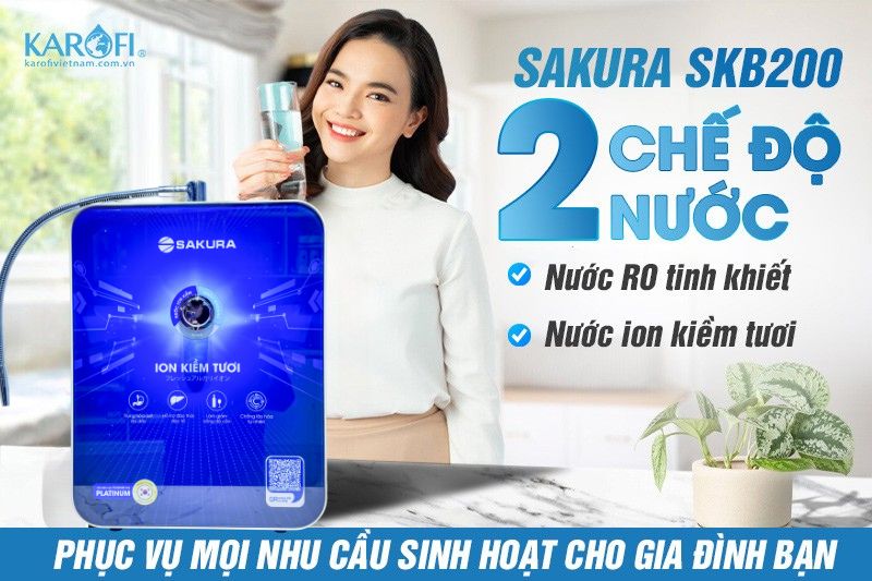 Hai chế độ nước của SKB200 giúp bạn thoải mái sử dụng cho mọi nhu cầu gia đình