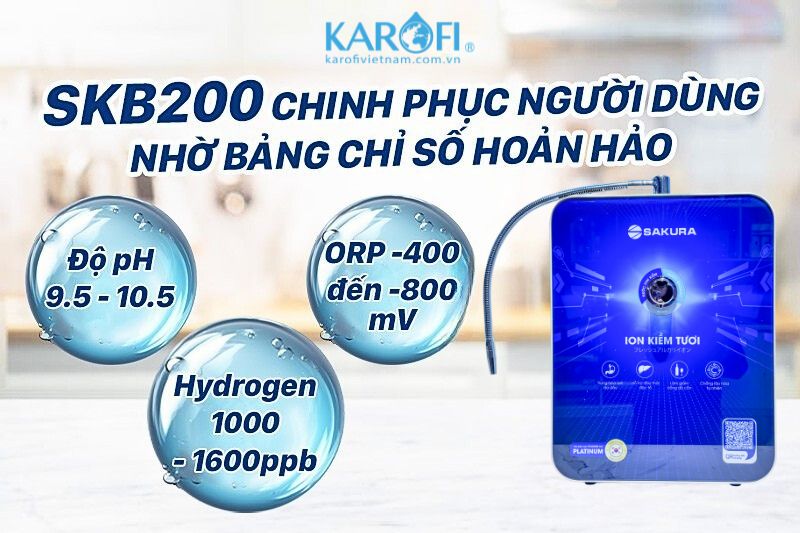 SKB200 với những chỉ số đẹp giúp người dùng yên tâm lựa chọn, sử dụng