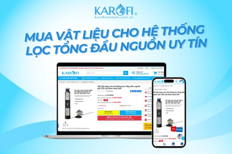 Địa chỉ mua vật liệu thay cho hệ thống lọc tổng đầu nguồn uy tín