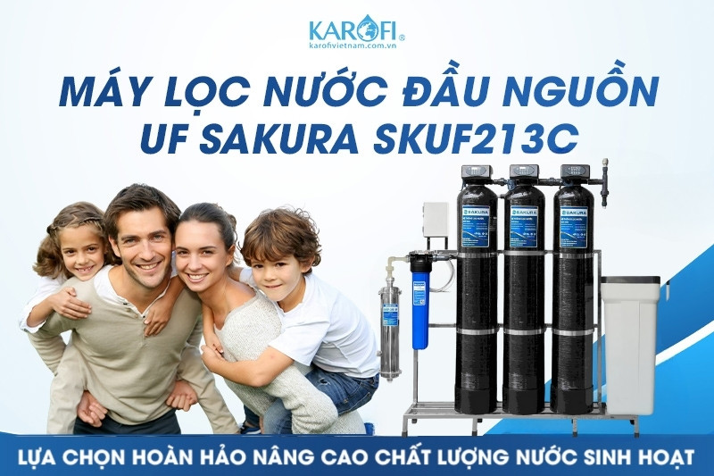 Máy lọc nước 3 cột áp lực có màng siêu lọc UF Sakura SKUF213C