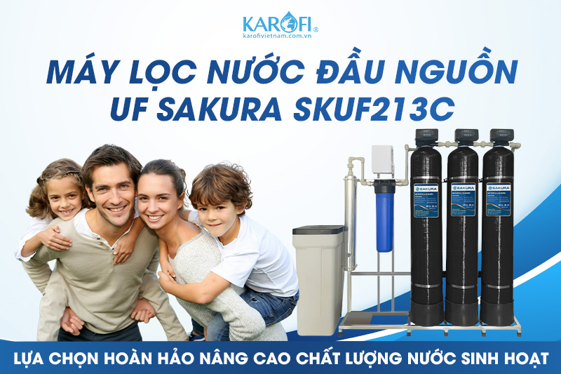 Máy lọc nước 3 cột áp lực có màng siêu lọc UF Sakura SKUF213C