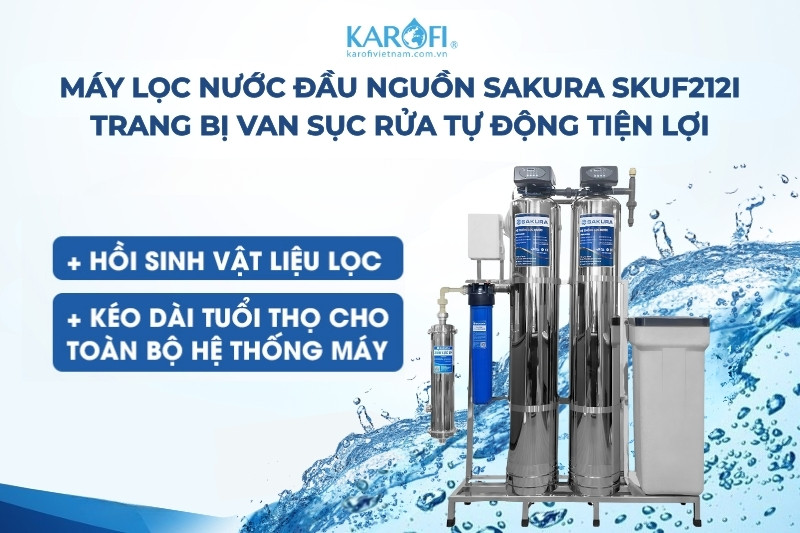 SKUF212I trang bị van sục rửa tự động giúp hồi sinh vật liệu