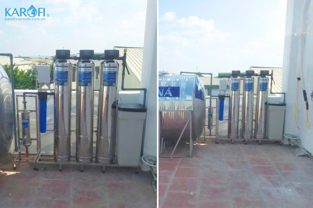 H&igrave;nh ảnh lắp đặt thực tế hệ thống lọc nước đầu nguồn SKUF213I