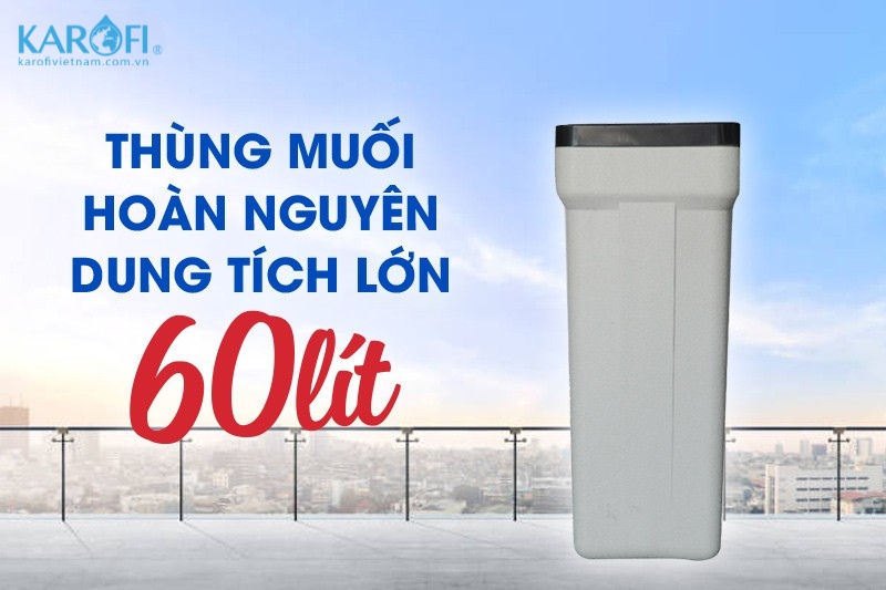 Thùng muối hoàn nguyên dung tích lớn 60 lít