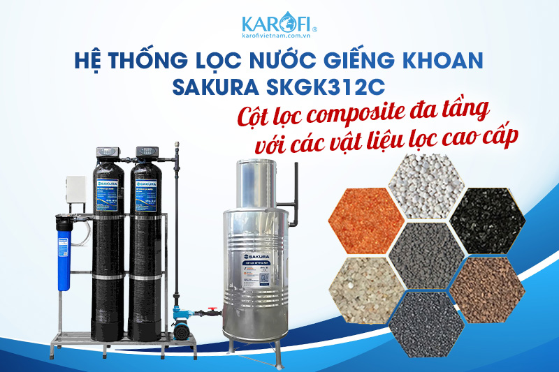 cột lọc composite đa tầng
