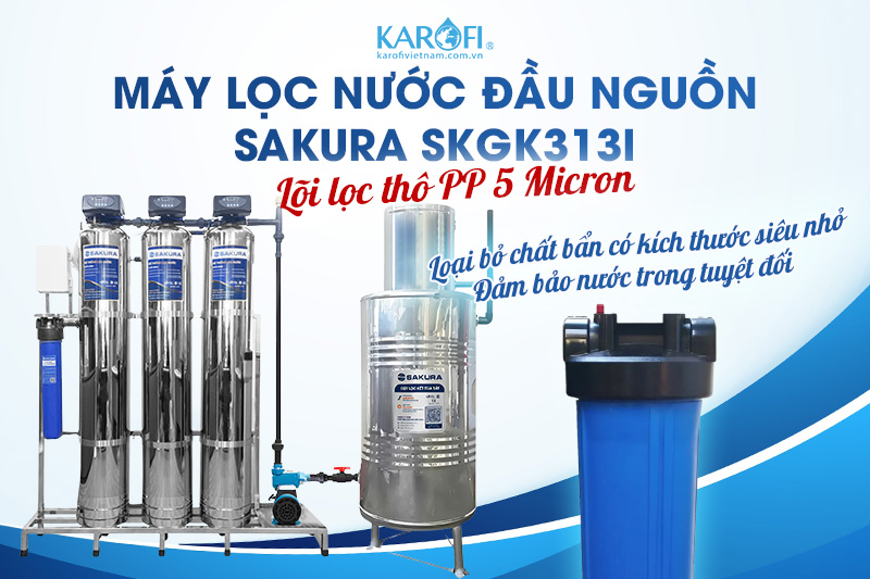 Lõi lọc PP 5 micron loại bỏ hiệu quả chất bẩn có kích thước nhỏ