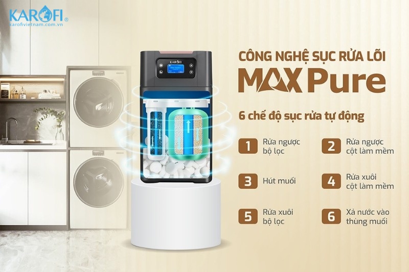 Ứng dụng c&ocirc;ng nghệ rửa tự động Max Pure