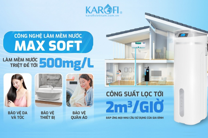 Bảo vệ toàn diện với công suất xử lý nước tới 2.0 m3/h