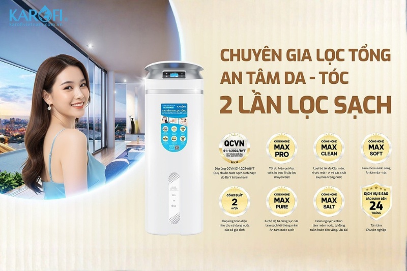 Lọc tổng trung t&acirc;m cao cấp Karofi KTF-P02-AIO