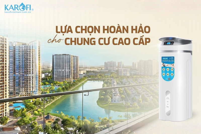 Lọc tổng trung t&acirc;m Karofi KTF-P02-AIO - Giải ph&aacute;p xử l&yacute; nước cho căn hộ cao cấp
