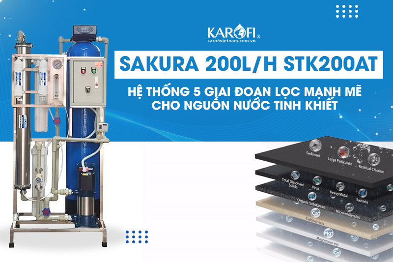 Hệ thống 5 giai đoạn lọc mạnh mẽ cho nguồn nước tinh khiết