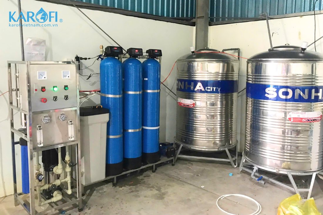 H&igrave;nh ảnh thực tế hệ thống lọc nước tinh khiết SAKURA 250L/H SKTK250/AT