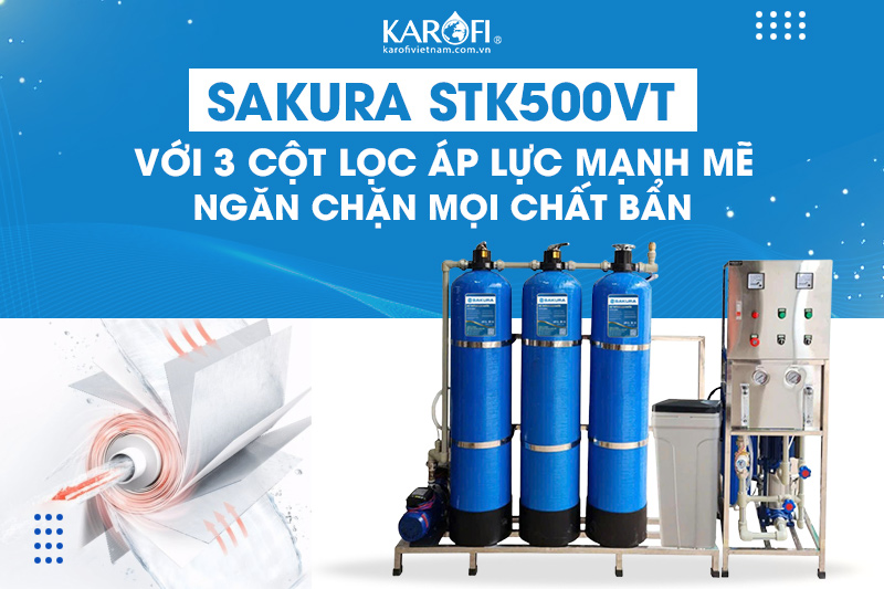 Hệ thống lọc nước tinh khiết công suất lớn Sakura 500L/H STK500VT 
