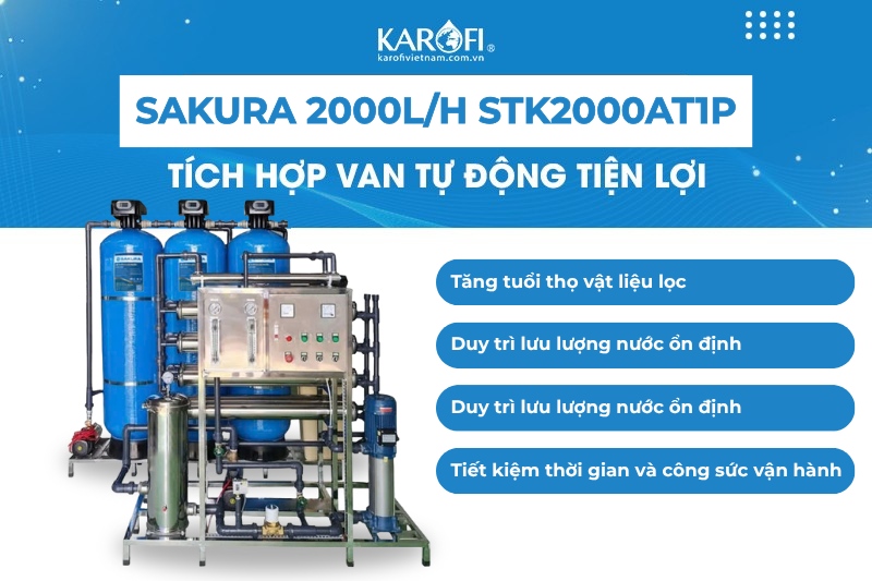 STK2000AT1P tích hợp van sục rửa tự động tiện lợi 