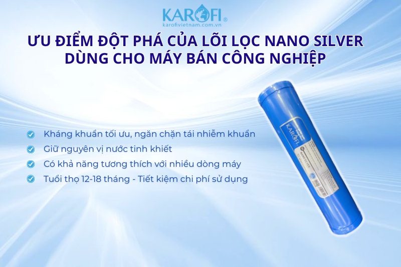 Lõi lọc Nano Silver dùng cho máy lọc nước bán công nghiệp