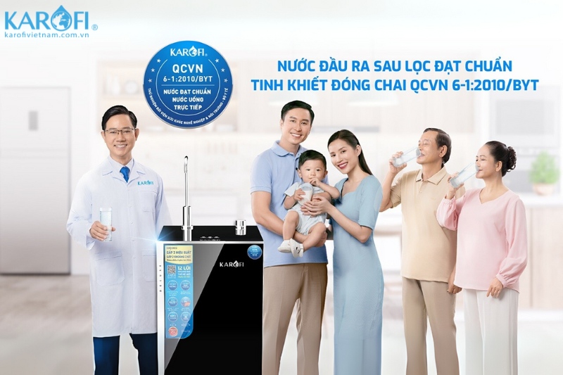 Nước đầu ra đạt chuẩn nước uống tại vòi - an toàn tuyệt đối