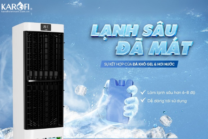 Trang bị hộp đá gel khô giúp lạnh sâu