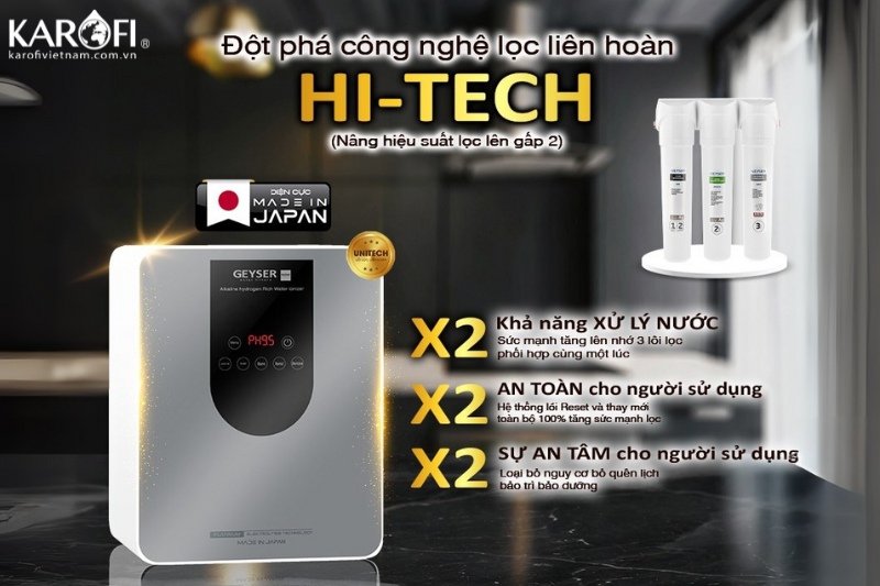 Geyser Ecotar 9 Pro Công nghệ Hi-tech đột phá - gấp đôi hiệu suất