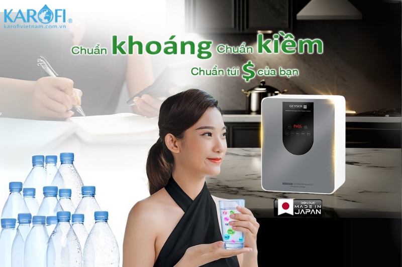 Máy lọc nước ion kiềm giàu hydro Geyser Ecotar 9 Pro có phí đầu tư hợp lý