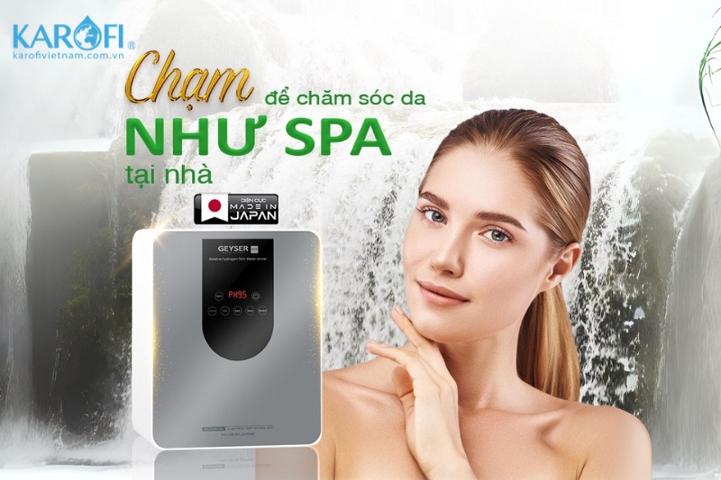 Nguồn nước pH thấp từ Geyser Ecotar 9 Pro hỗ trợ chăm sóc da