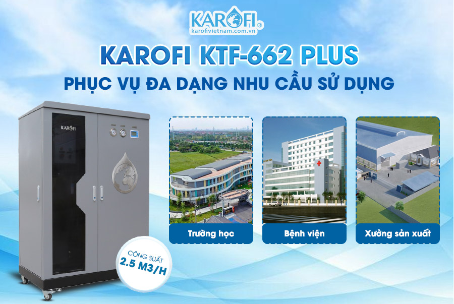 KTF-662 Plus công suất 2.5 m3/h - phục vụ đa dạng nhu cầu sử dụng