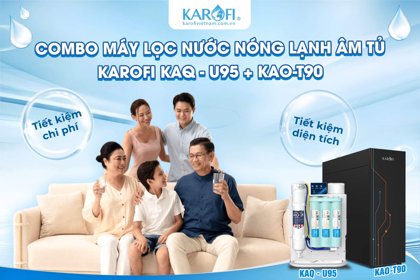 Combo KAQ-U95 + KAO-T90 giúp tối ưu chi phí sử dụng