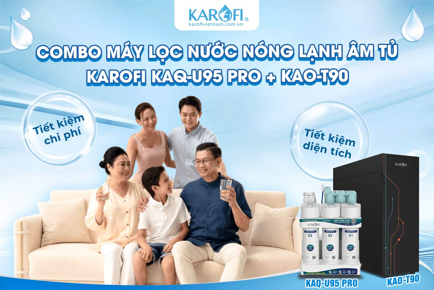 Combo KAQ-U95 Pro + KAO-T90 giúp tối ưu chi phí sử dụng
