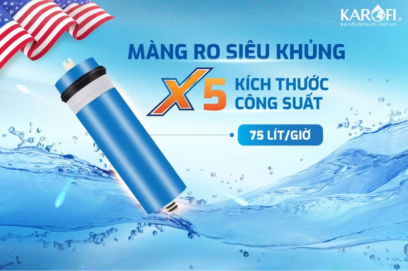 Karofi KAQ-U99 với màng RO siêu khủng - gấp 5 công suất