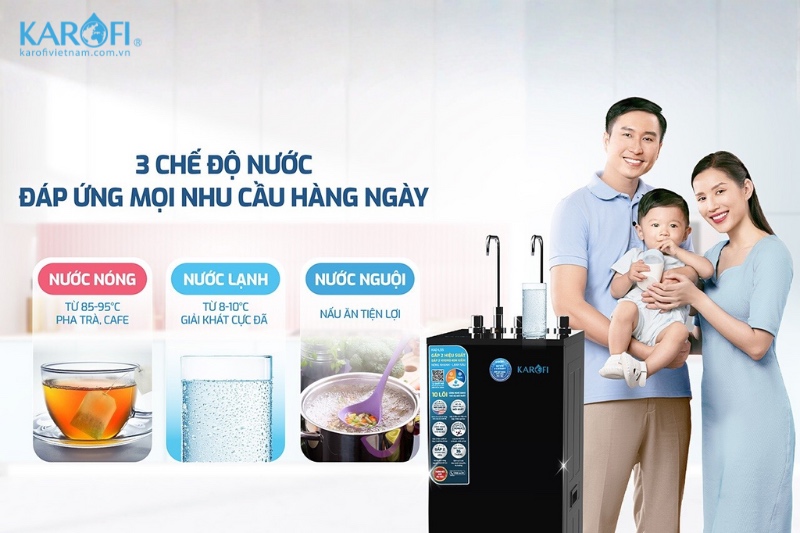 Máy lọc nước nóng lạnh Karofi KAD-L55 - Giải pháp nước uống hoàn hảo