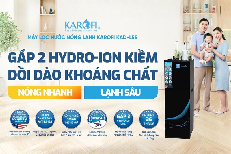 Karofi KAD-L55 sở hữu thiết kế tinh tế cùng gam màu đen sang trọng