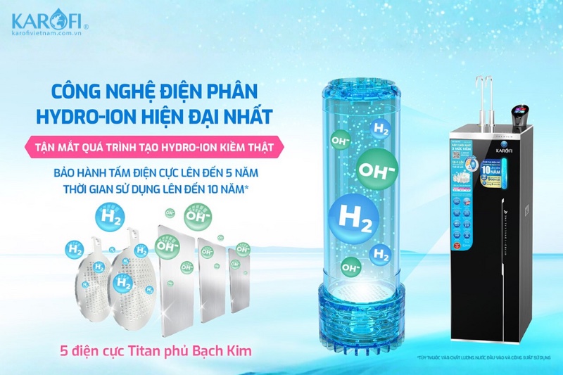 Karofi KAE-S86 PRO công nghệ điện phân Hydro-ion hiện đại nhất