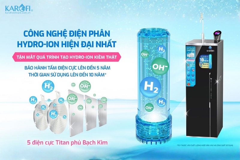 Karofi KAE-S68 PRO với công nghệ hydro-ion kiềm hiện đại nhất