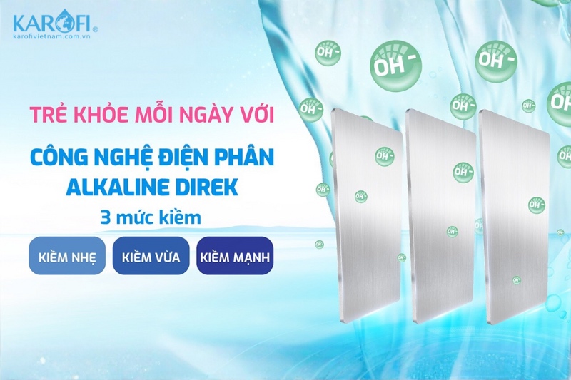 KAE-S18 với công nghệ Alkaline Direk giúp chủ động chọn mức kiềm