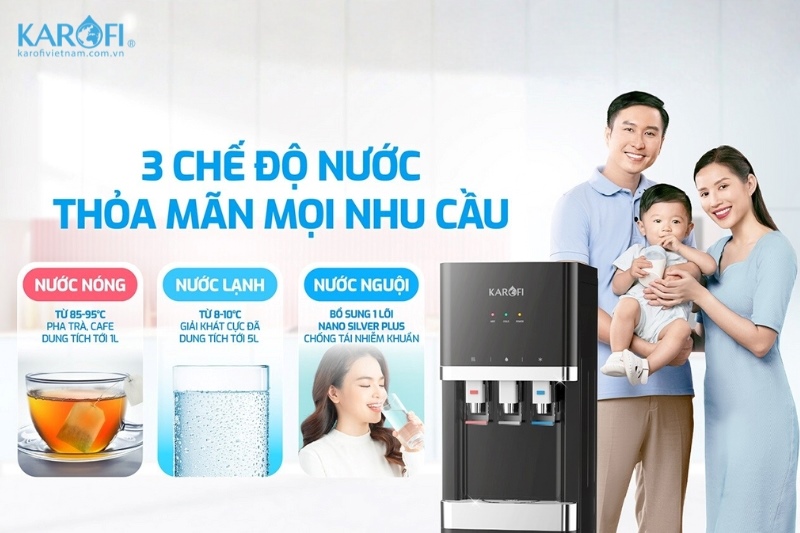Cung cấp 3 chế độ nước đ&aacute;p ứng nhu cầu sử dụng h&agrave;ng ng&agrave;y