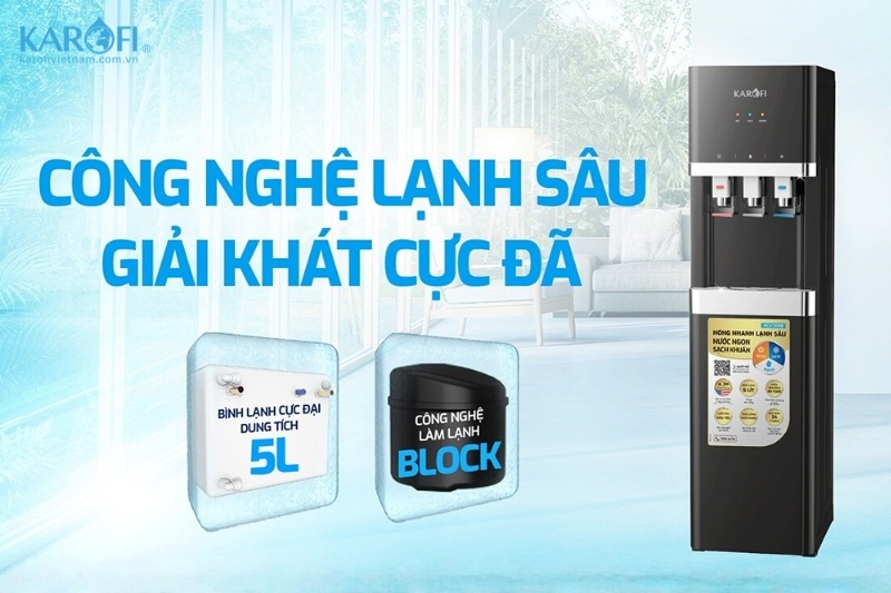 Karofi HCV208B sử dụng c&ocirc;ng nghệ block l&agrave;m lạnh s&acirc;u