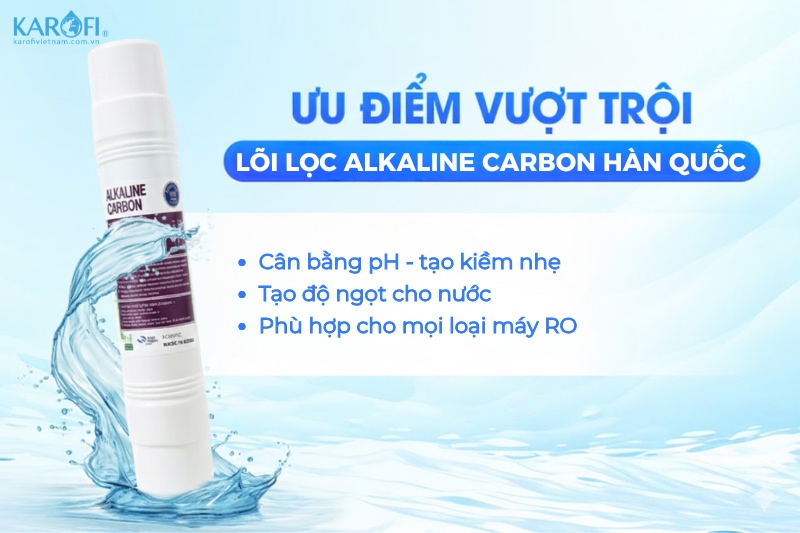 Ưu điểm vượt trội của L&otilde;i lọc Alkaline Carbon Filter H&agrave;n Quốc