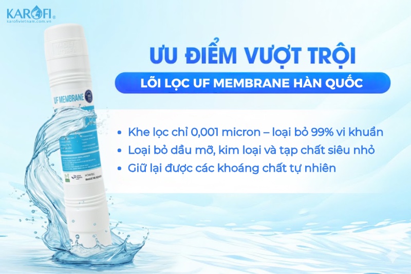 Ưu điểm vượt trội của l&otilde;i lọc UF membrane H&agrave;n Quốc