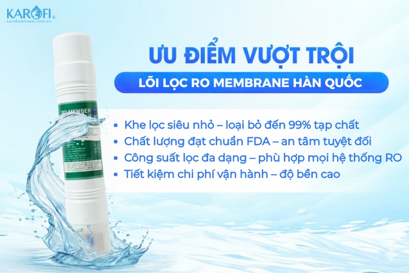 Ưu điểm vượt trội của M&agrave;ng lọc RO Membrane H&agrave;n Quốc