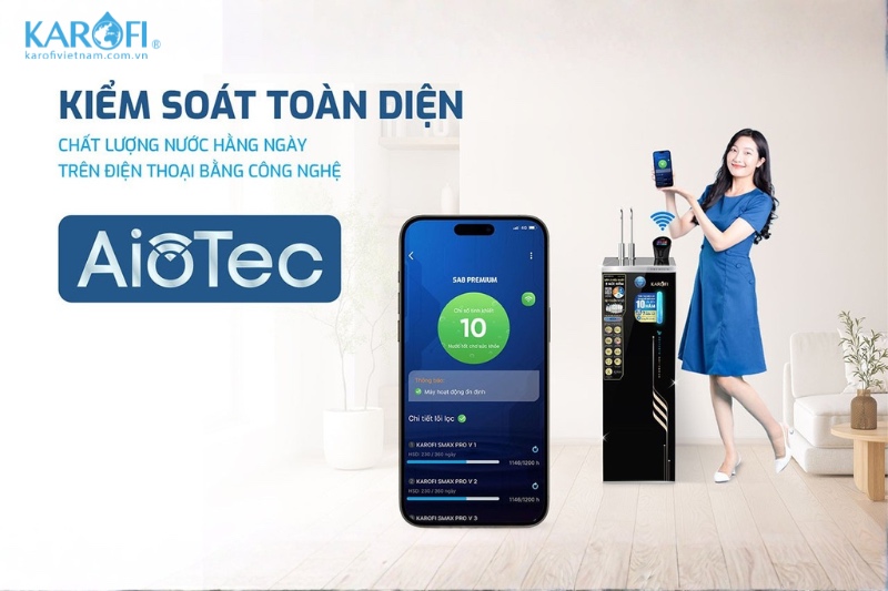 Karofi SA8 PREMIUM được trang bị c&ocirc;ng nghệ AioTec th&ocirc;ng minh